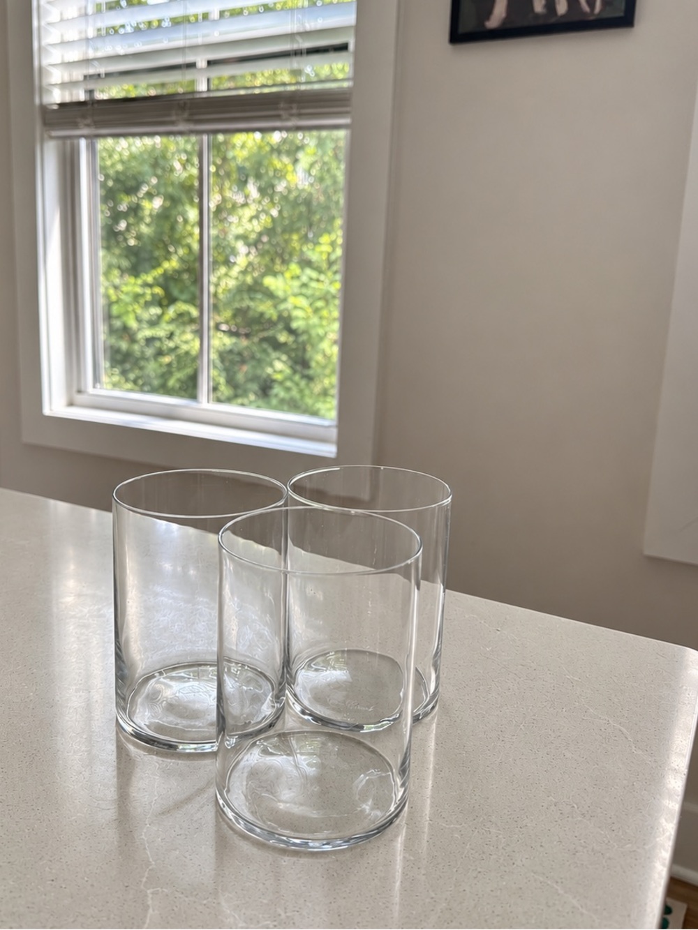 Crate & Barrel Edge Highball Glasses Set of 3 15 oz